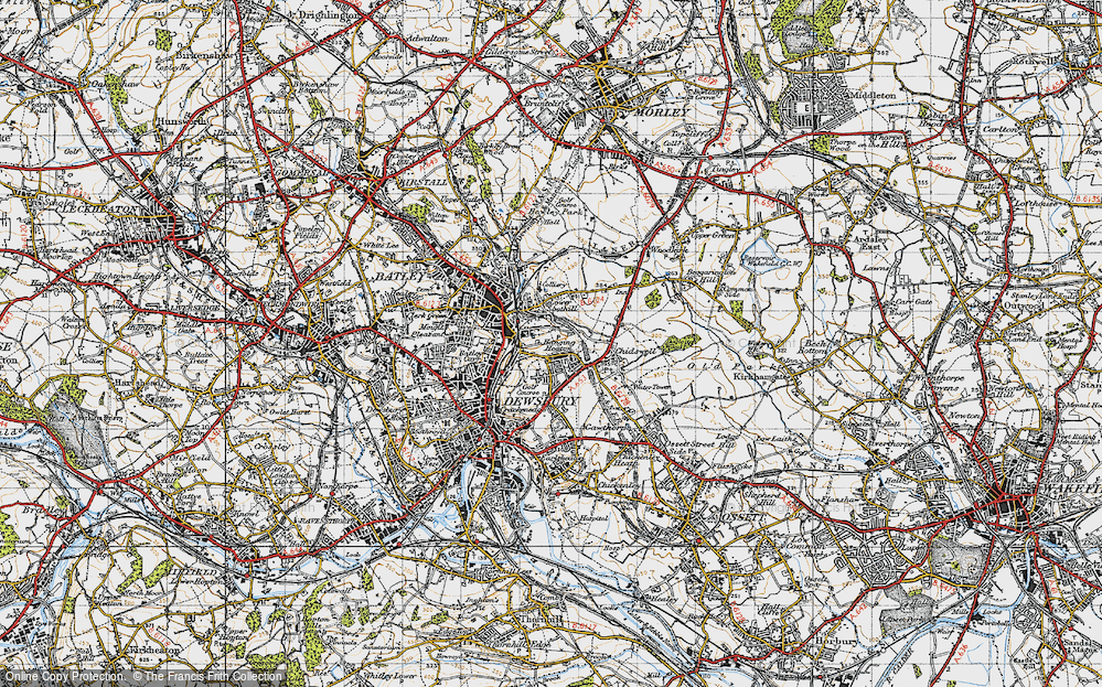 Old Map of Hanging Heaton, 1947 in 1947