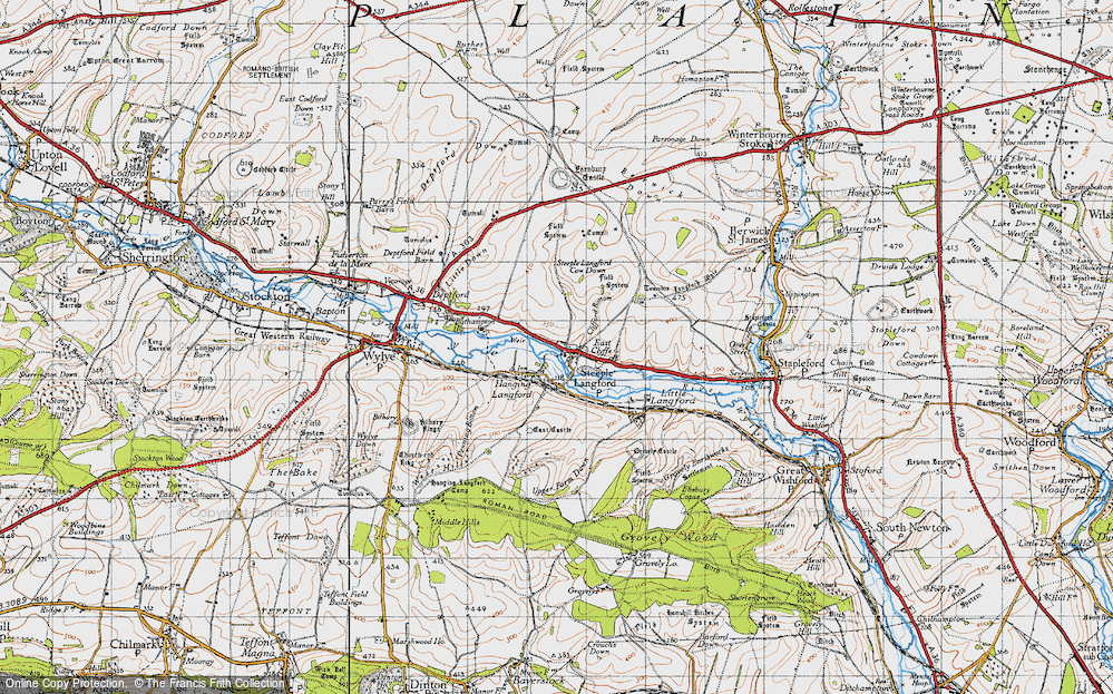 Old Map of Historic Map covering Ballington Manor in 1940