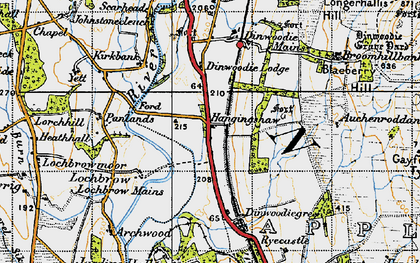 Old map of Archwood in 1947