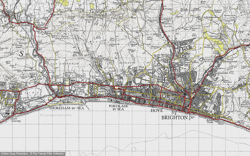 Old Map of Hangleton, 1940 in 1940