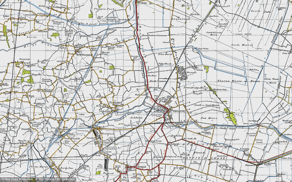 Old Map of Historic Map covering Elms, The in 1947