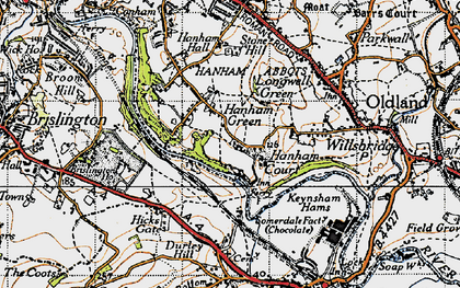 Old map of Hanham Green in 1946