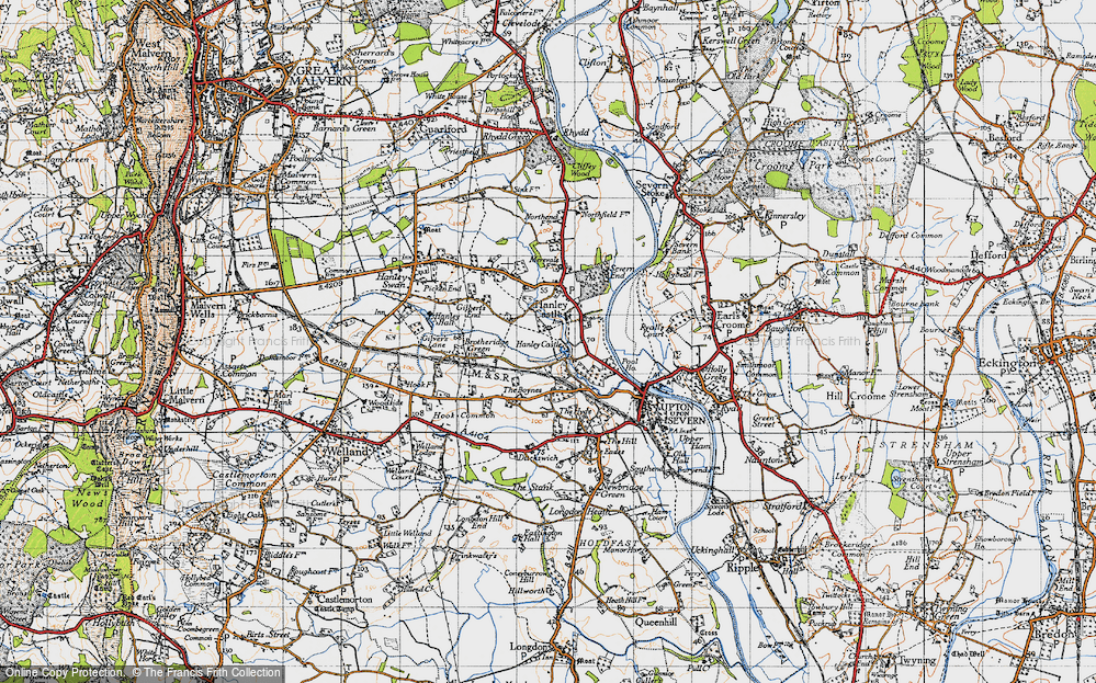 Old Map of Hanley Castle, 1947 in 1947