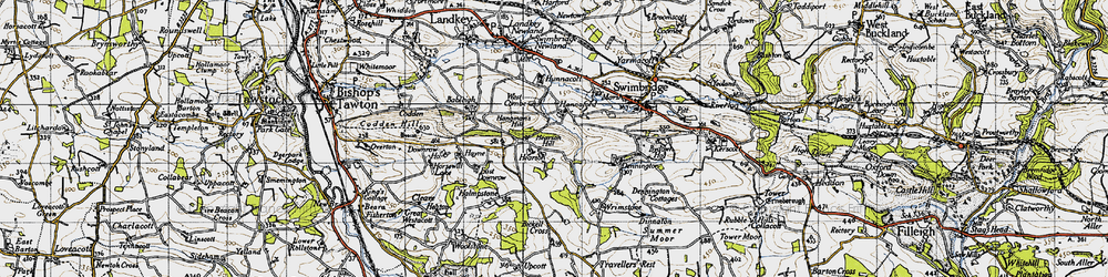 Old map of Bableigh in 1946