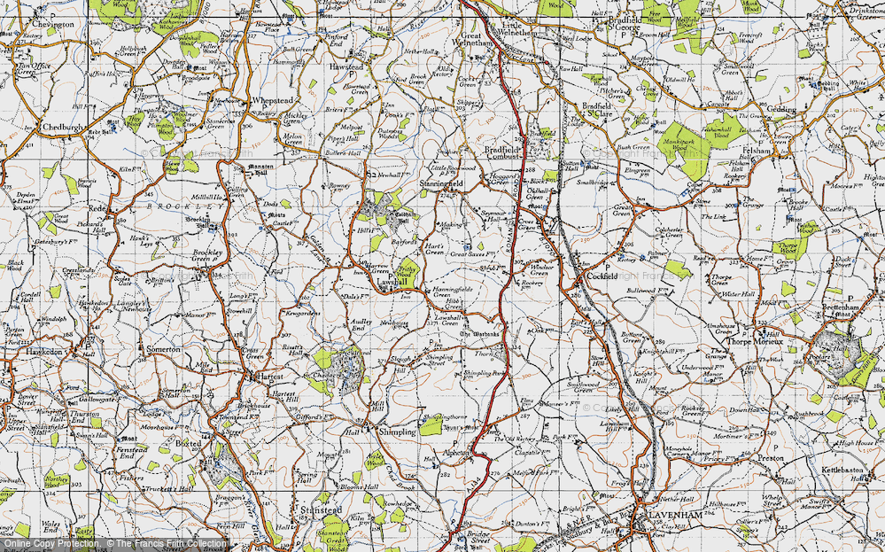 Old Map of Hanningfields Green, 1946 in 1946