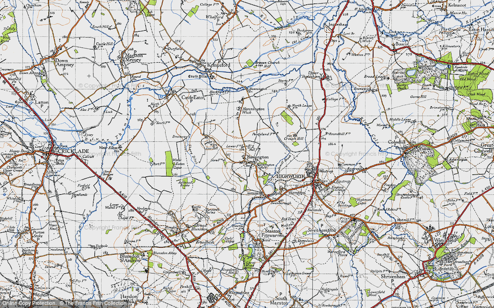 Old Map of Hannington, 1947 in 1947