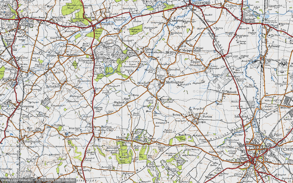 Old Map of Hanscombe End, 1946 in 1946