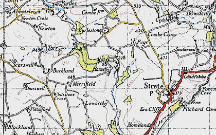 Old map of Hansel in 1946