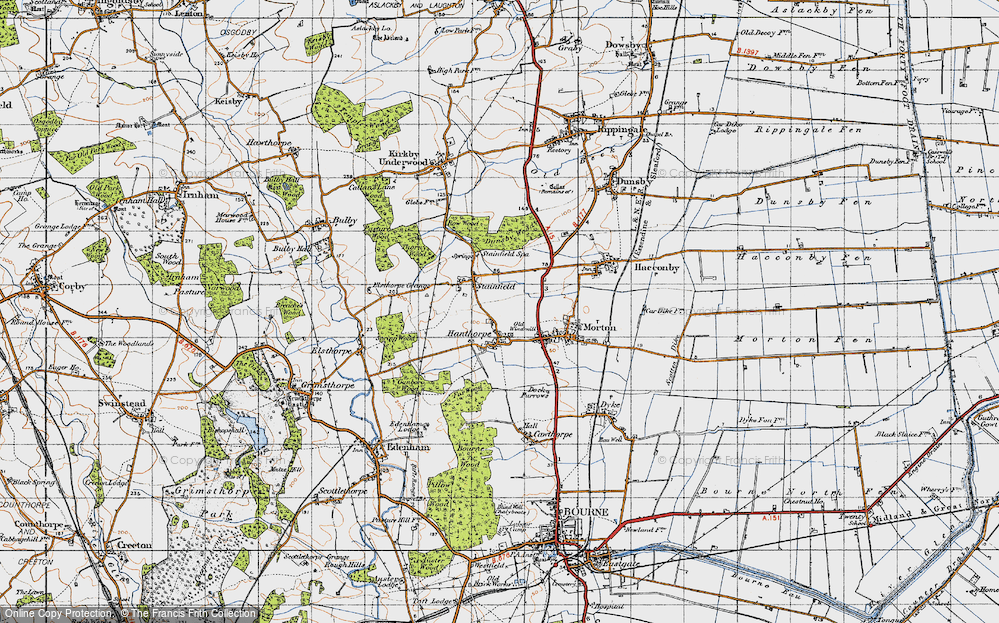 Old Map of Hanthorpe, 1946 in 1946