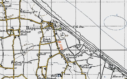 Old map of Happisburgh in 1945