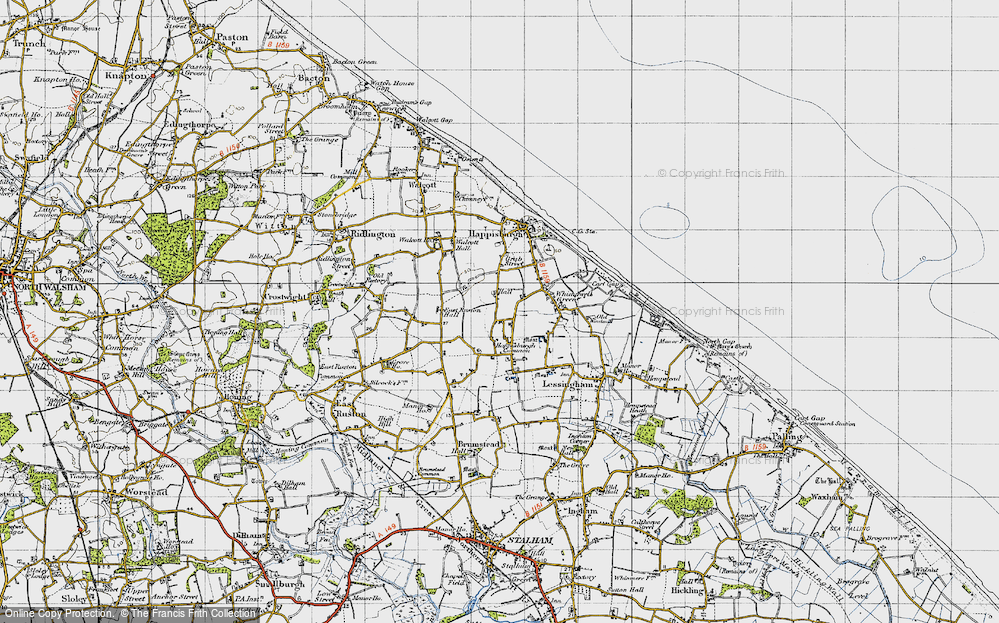 Old Map of Happisburgh Common, 1945 in 1945