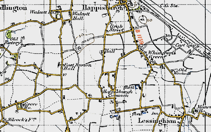 Old map of Happisburgh Common in 1945