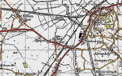 Old map of Hapsford in 1947