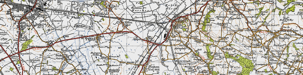 Old map of Hapsford in 1947