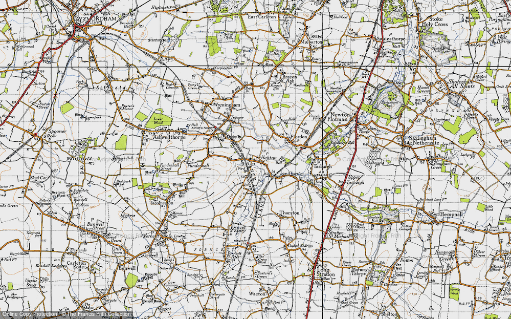 Old Map of Hapton, 1946 in 1946