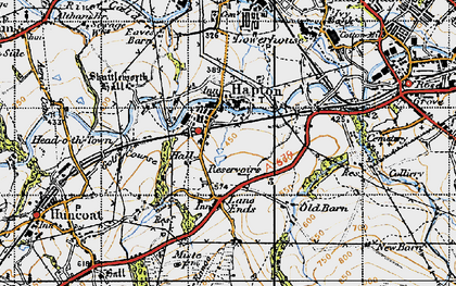 Old map of Hapton in 1947