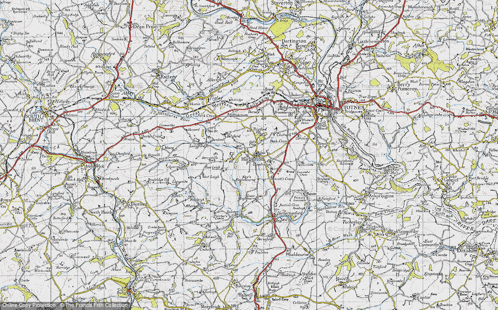 Old Map of Harberton, 1946 in 1946