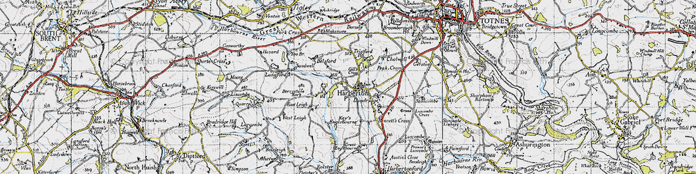 Old map of Harberton in 1946