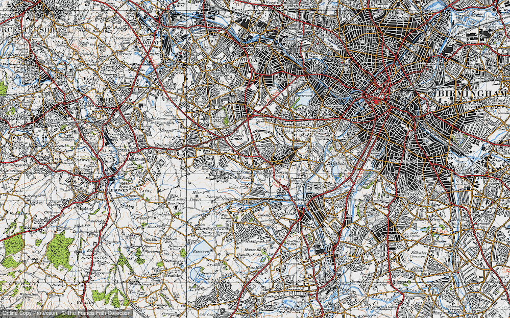 Old Map of Harborne, 1947 in 1947