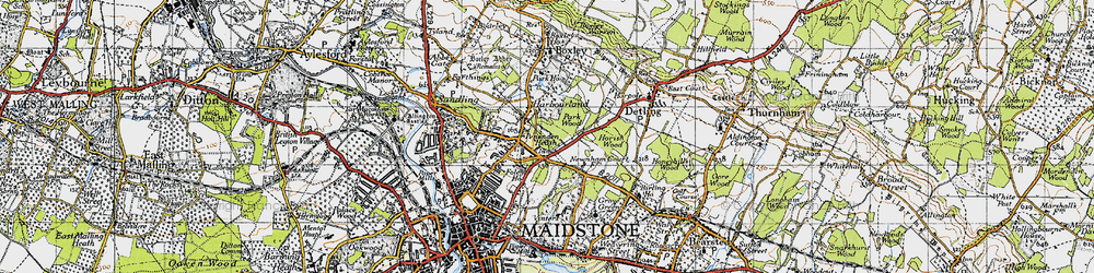 Old map of Park Wood in 1946