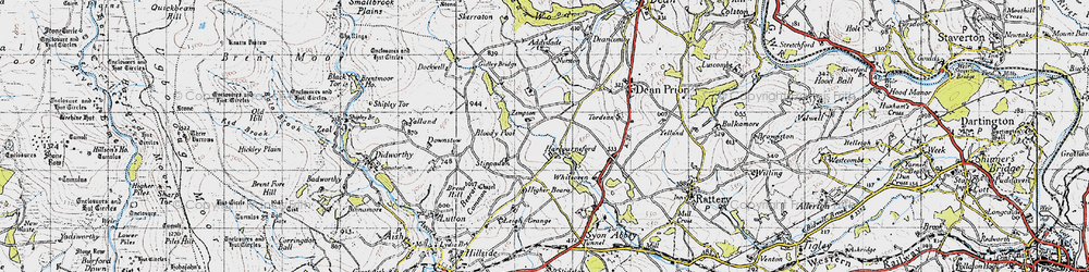 Old map of Harbourneford in 1946