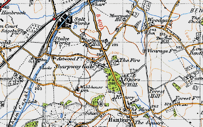 Old map of Harbours Hill in 1947