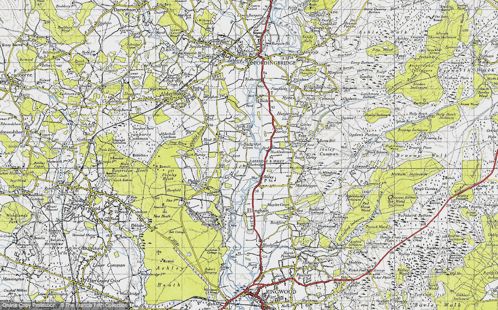 Old Map of Harbridge, 1940 in 1940