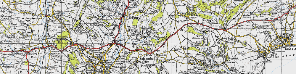 Old map of Buddlehayes in 1946