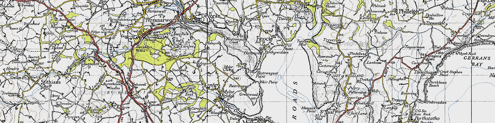 Old map of Harcourt in 1946