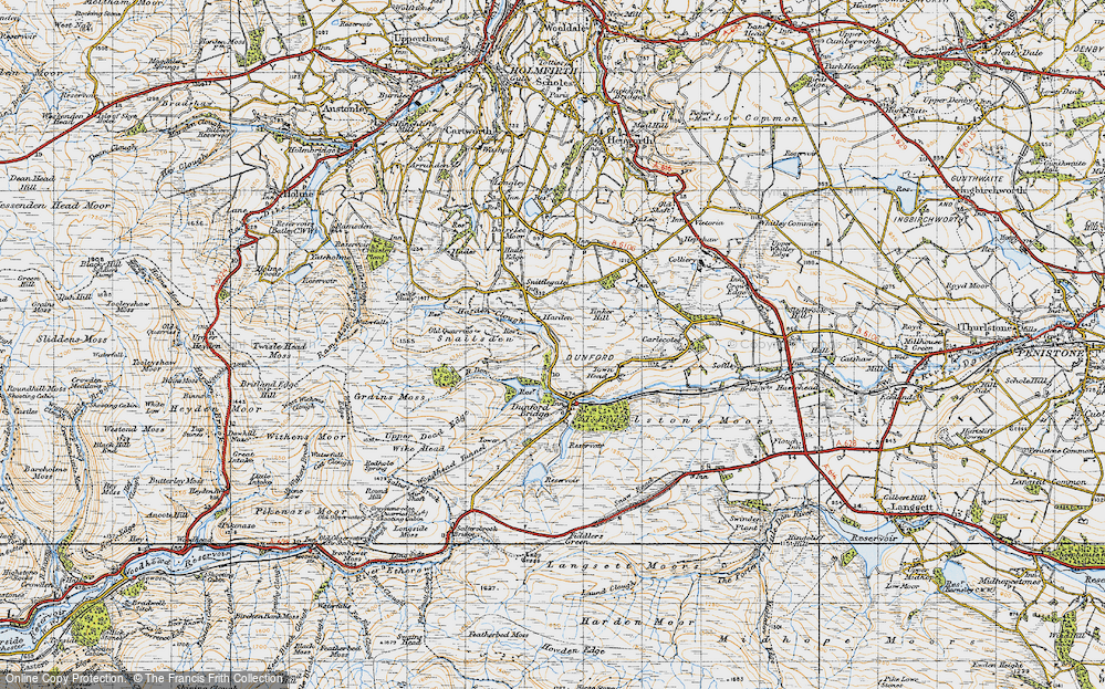 Old Map of Harden, 1947 in 1947