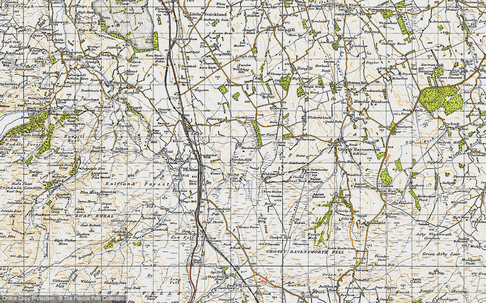 Old Map of Hardendale, 1947 in 1947