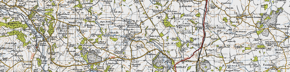 Old map of Hardgate in 1947