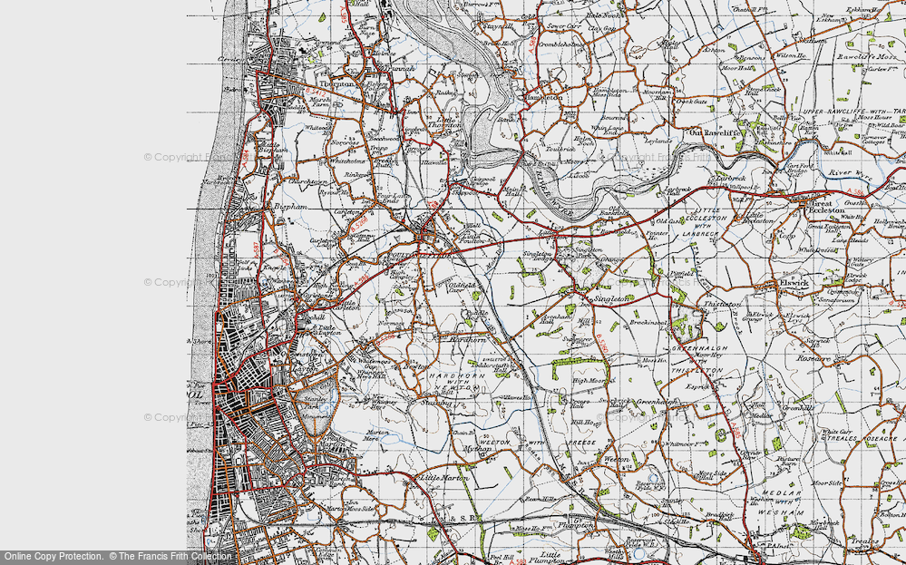 Old Map of Hardhorn, 1947 in 1947