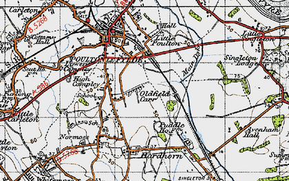 Old map of Hardhorn in 1947