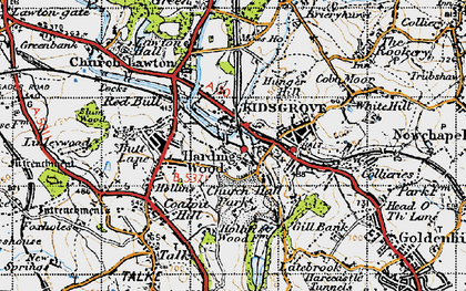 Old map of Hardings Wood in 1947
