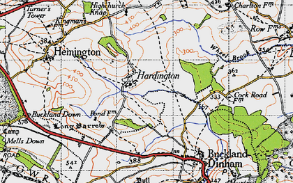 Old map of Hardington in 1946