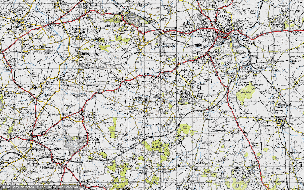 Old Map of Hardington Moor, 1945 in 1945