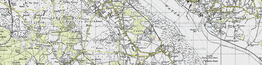 Old map of Hardley in 1945