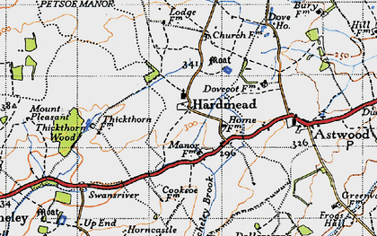 Old map of Hardmead in 1946