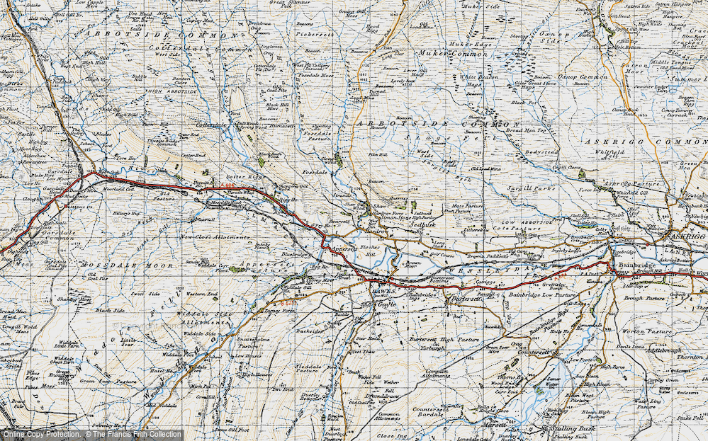 Old Map of Historic Map covering Bearsett in 1947