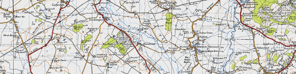 Old map of Breach Farm Cott in 1946