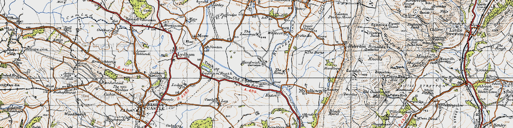 Old map of Bow Ho in 1947