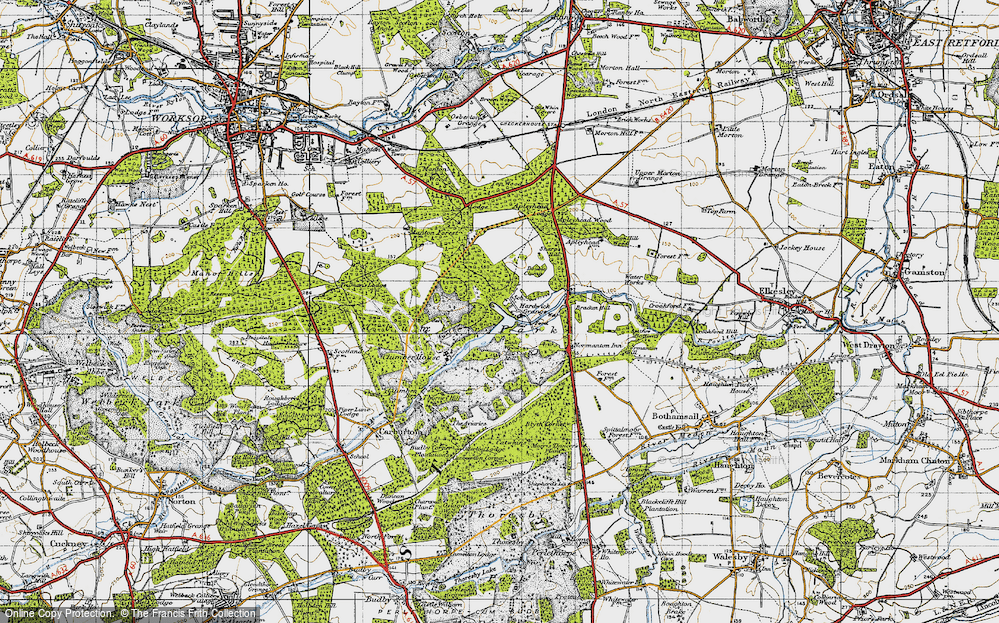 Old Map of Hardwick Village, 1947 in 1947