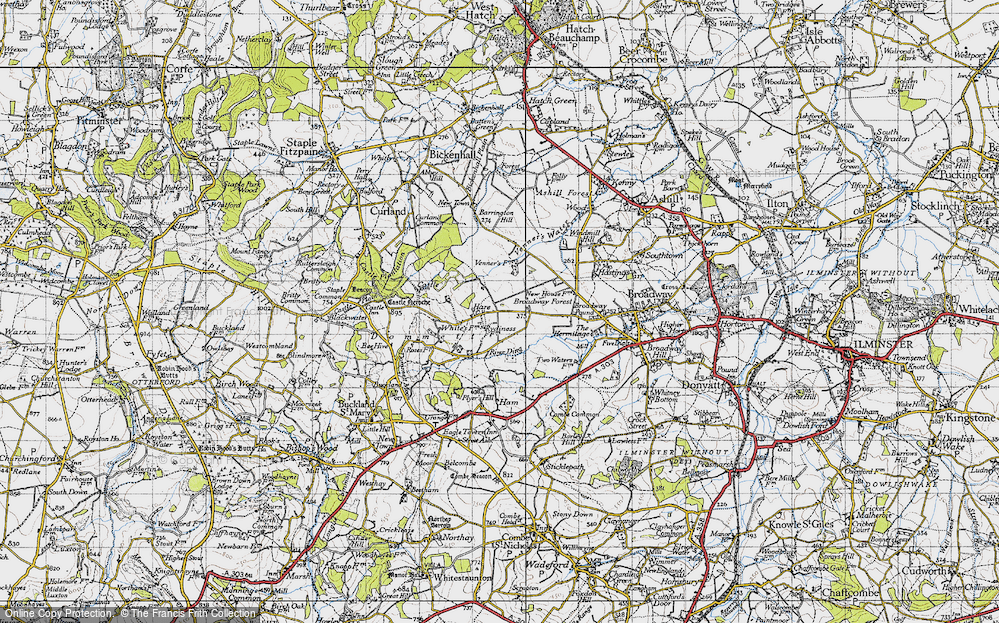 Old Map of Hare, 1945 in 1945