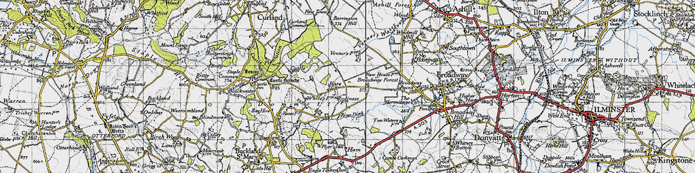 Old map of Hare in 1945