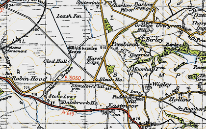 Old map of Hare Edge in 1947