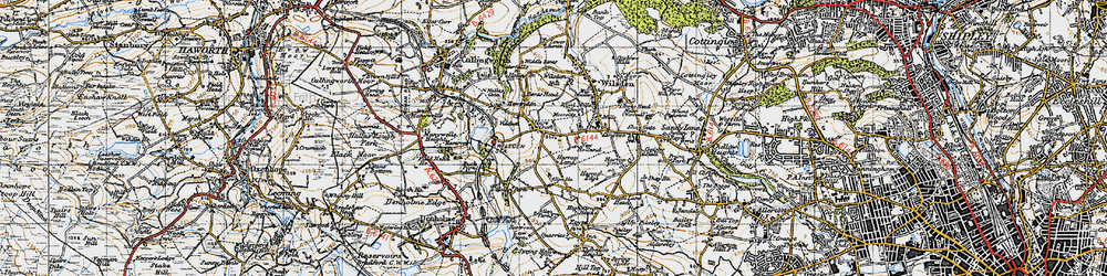 Old map of Harecroft in 1947