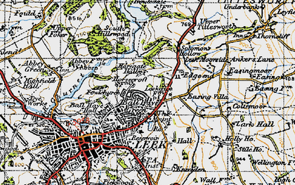 Old map of Edge end in 1947