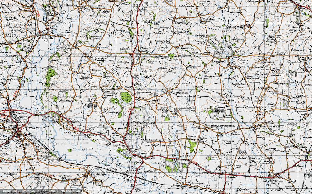 Old Map of Harehill, 1946 in 1946