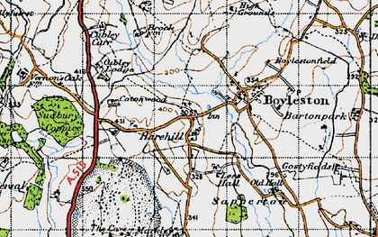 Old map of Harehill in 1946